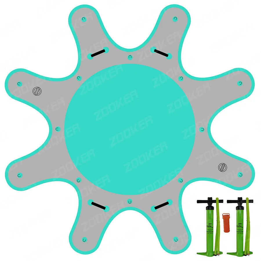 Dock gonfiabile rotondo personalizzato per stand up paddle board, sup e yoga, diametro 3 m 