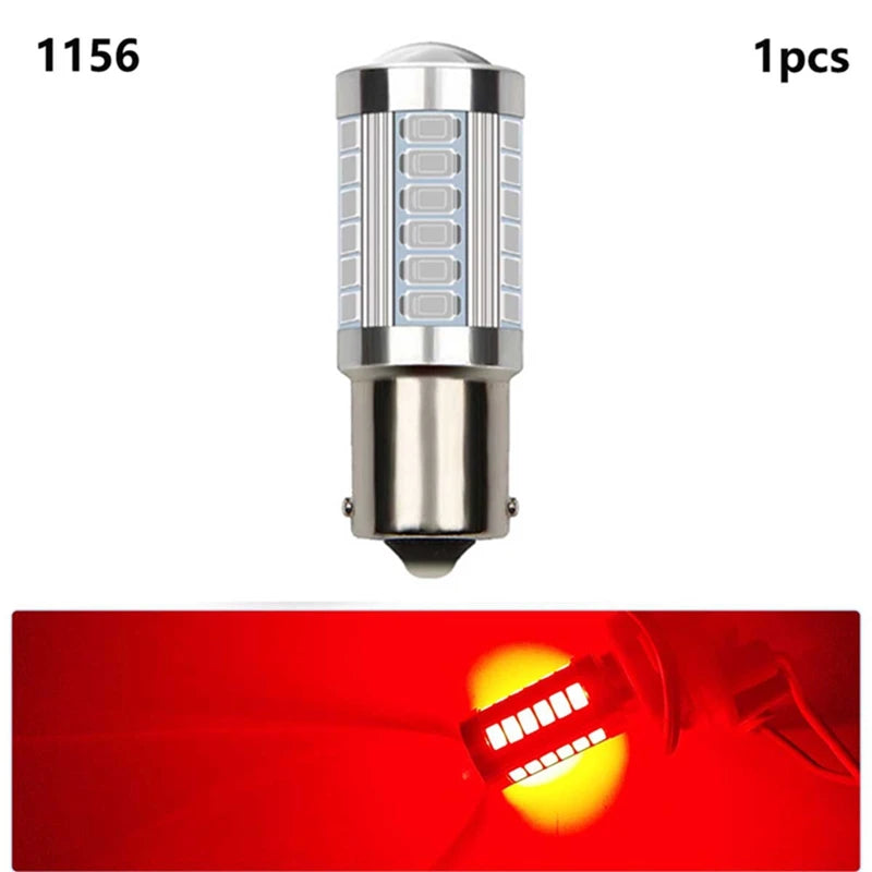 XMJS 2 pezzi Lampadina LED per auto P21W 1156 BA15S P21/5W BAY15D 1157 12V 7000K Bianco Indicatore di direzione Freno Backup Retromarcia Luci di parcheggio Lampade 