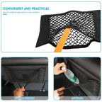 Organizer universale in rete per bagagliaio auto, tasca portaoggetti in velcro, borsa portaoggetti elastica per veicoli, accessori interni in rete per auto