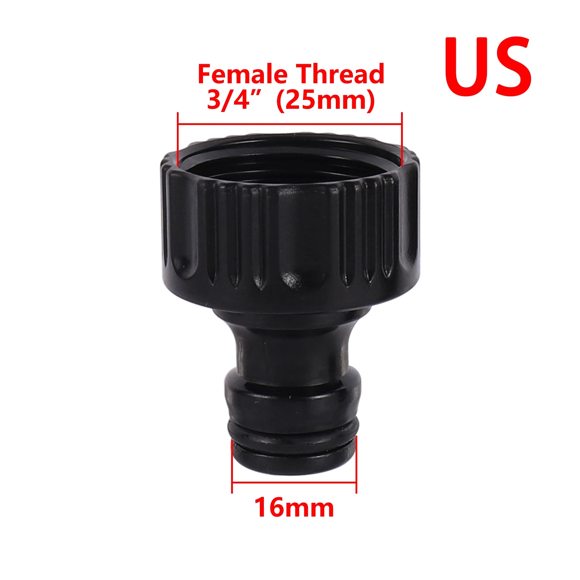Raccordo filettato US/EU da 3/4 di pollice, connettore rapido per tubo da giardino da 16 mm, connettore rapido per irrigazione 