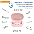 Traduttore in tempo reale Ai Auricolari Bluetooth 5.4 Auricolari aziendali Traduttore in 156 lingue Cuffie wireless Smart impermeabili 