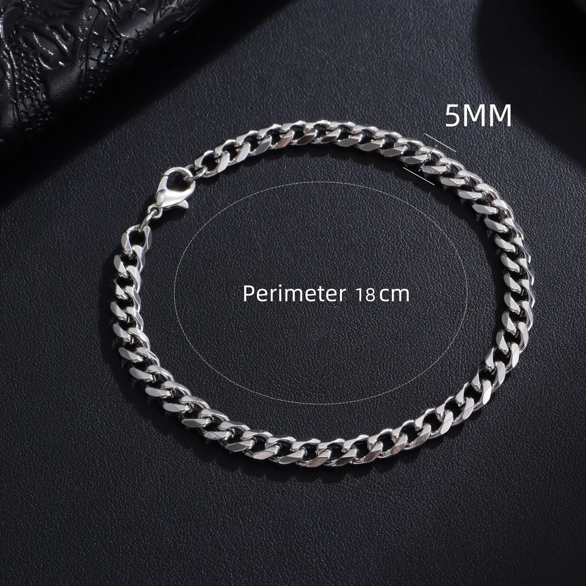 Nuovo braccialetto alla moda da uomo con catena cubana, classico in acciaio inossidabile, larghezza 3/5/7/9 mm, per uomo e donna, regalo di gioielli