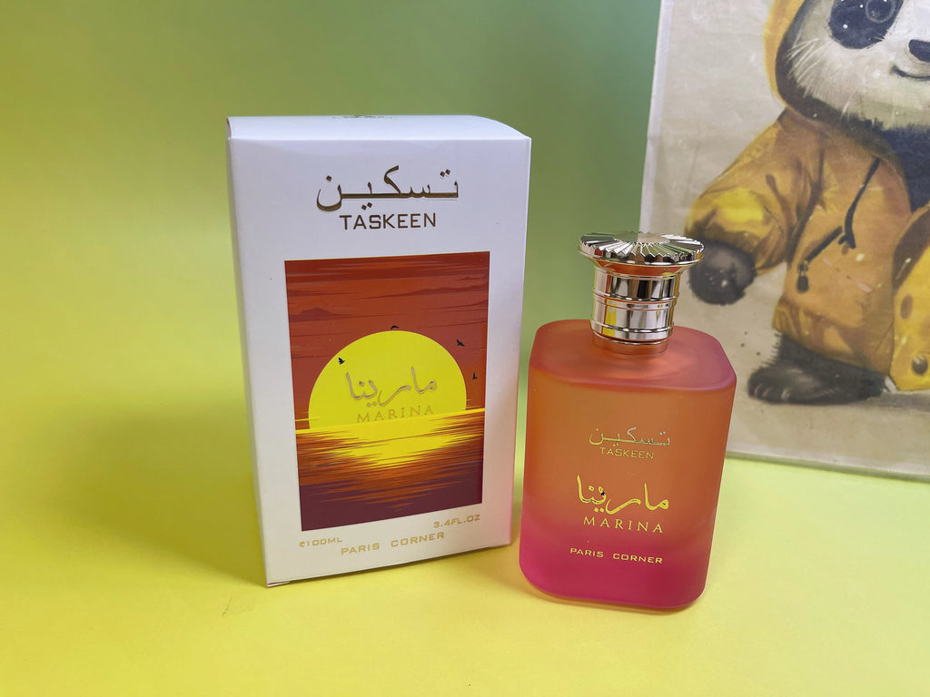 Paris Corner Taskeen Eau De Parfum 3,4 oz / 100 ml – Profumo unisex dolce, floreale, ambrato, di lunga durata, regalo di lusso per Natale 