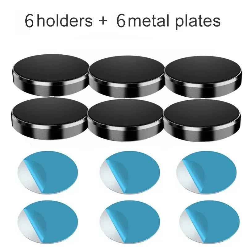 Supporto magnetico per auto per telefono, supporto universale per auto per iPhone, Xiaomi, Huawei, Samsung, adesivo magnetico per auto montato a parete sul cruscotto 