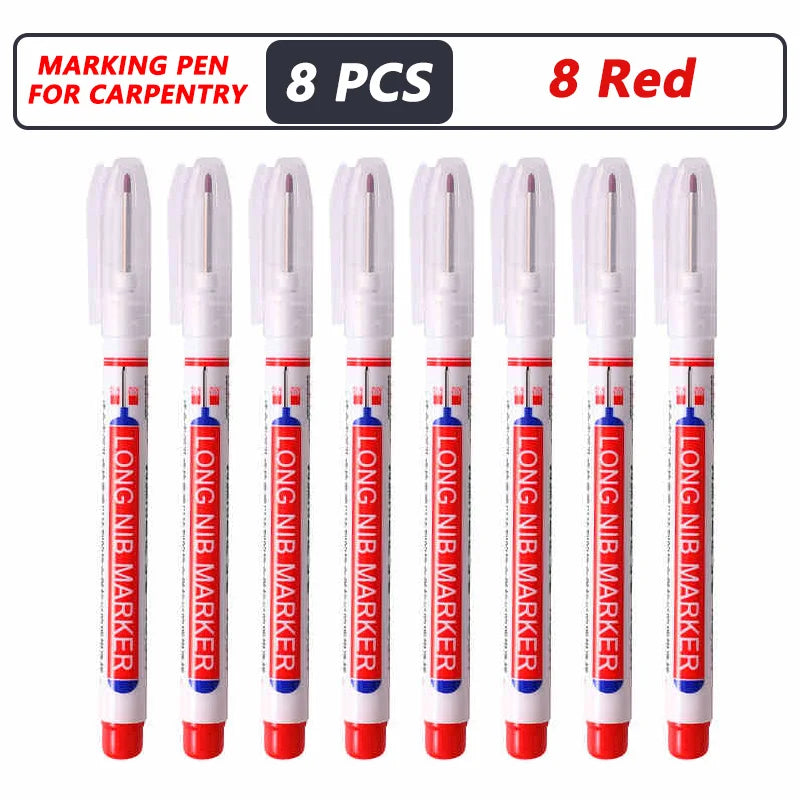 1-40 pezzi 20 mm foro profondo pennarello a punta lunga per penna perforatrice per metallo impermeabile bagno lavorazione del legno decorazione multiuso 