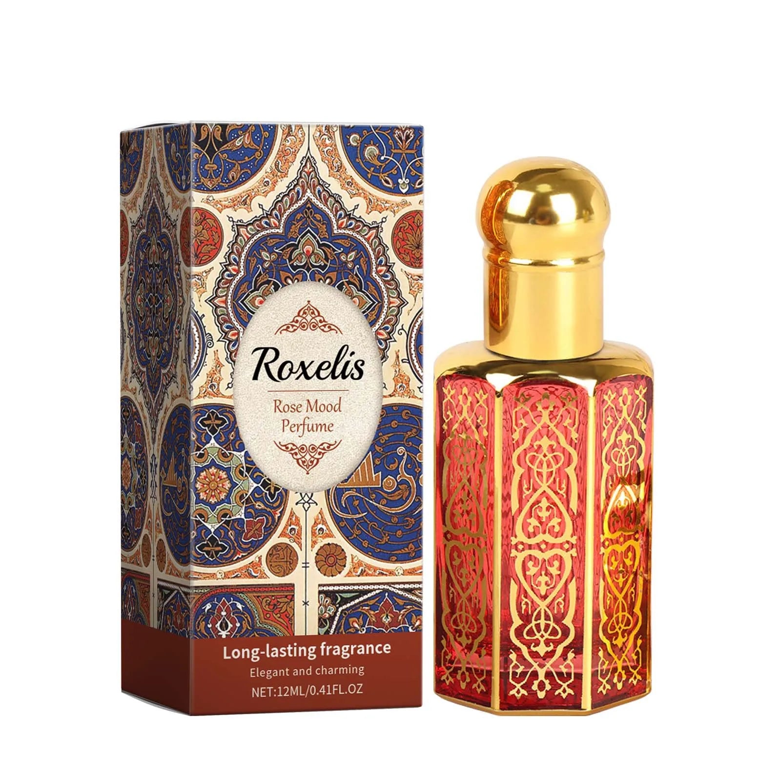 Profumo floreale da 12 ml, vaniglia, cedro, rosa, profumo a lunga durata, spray di profumo di lusso, profumo arabo, profumo per donna. 