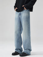 Jeans a gamba larga da uomo taglie forti