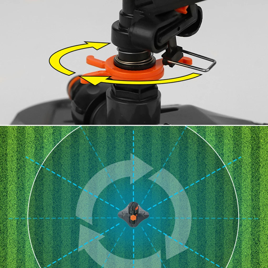 Nuovo sistema di irrigazione automatico a 360 gradi per il giardino che libera dal noioso sistema di irrigazione regolabile 