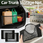 Rete portaoggetti per auto, rete elastica, tascabile, adesivo magico elastico, universale, rete posteriore per bagagliaio, tasca per sedile, organizer per auto 