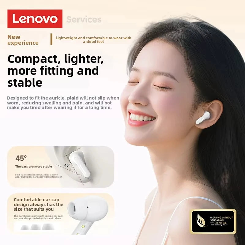Auricolari wireless originali Lenovo LE209 2026 TWS Bluetooth 6.0 Auricolari in-ear a lunga durata della batteria Auricolari Microfono Stereo ENC Noise 