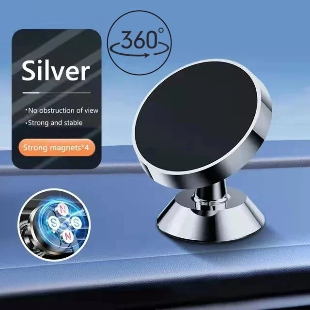 Supporto magnetico per auto per telefono, supporto universale per auto per iPhone, Xiaomi, Huawei, Samsung, adesivo magnetico per auto montato a parete sul cruscotto 