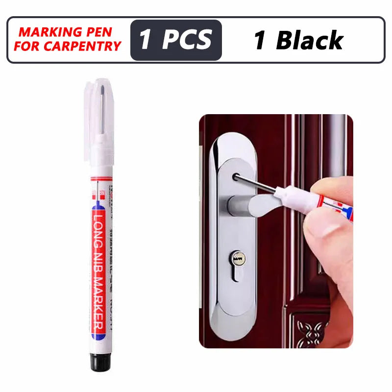 1-40 pezzi 20 mm foro profondo pennarello a punta lunga per penna perforatrice per metallo impermeabile bagno lavorazione del legno decorazione multiuso 