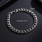 Nuovo braccialetto alla moda da uomo con catena classica in acciaio inossidabile da 3/5/7/9 mm di larghezza, braccialetto a catena per uomo e donna, regalo di gioielli 