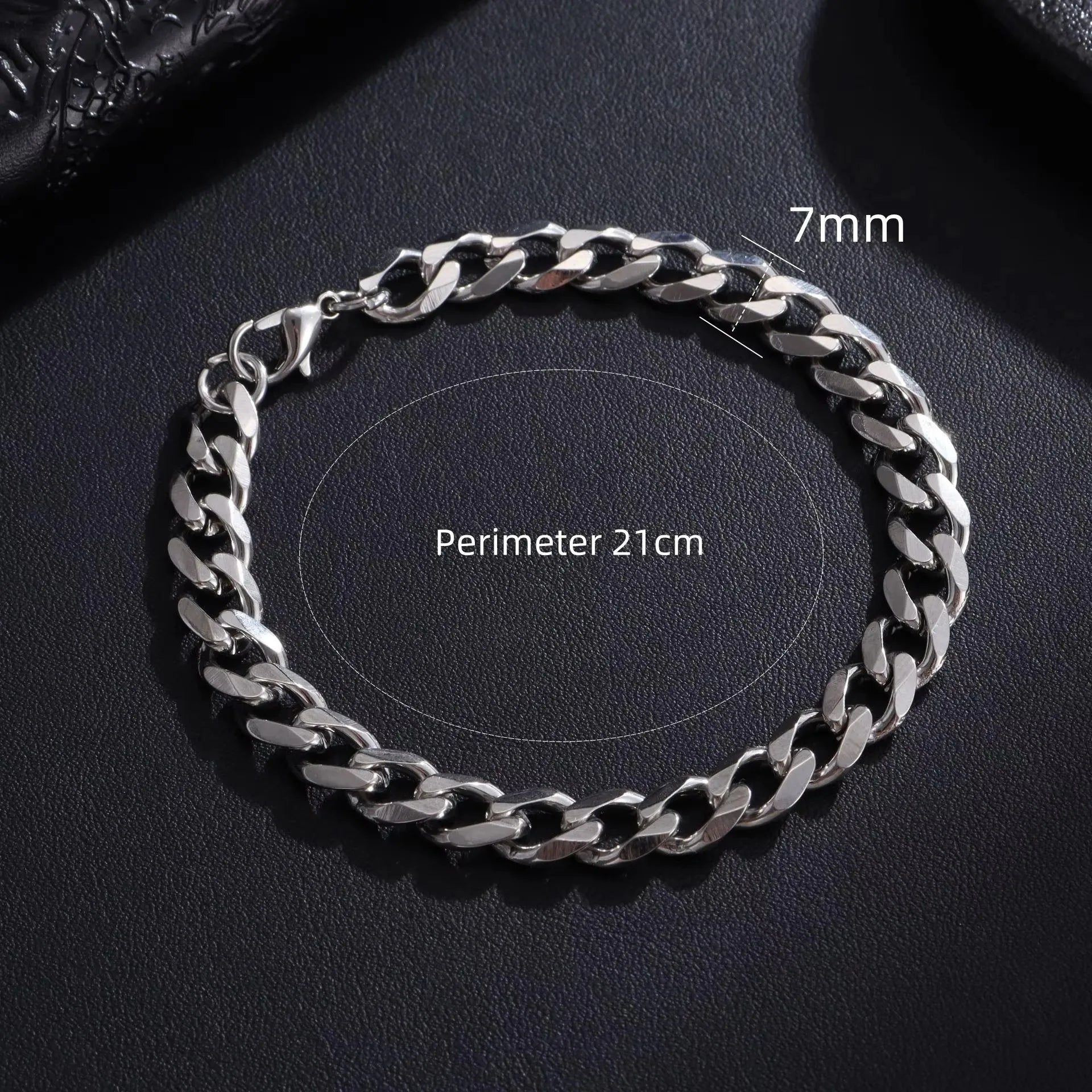 Nuovo braccialetto alla moda da uomo con catena classica in acciaio inossidabile da 3/5/7/9 mm di larghezza, braccialetto a catena per uomo e donna, regalo di gioielli 