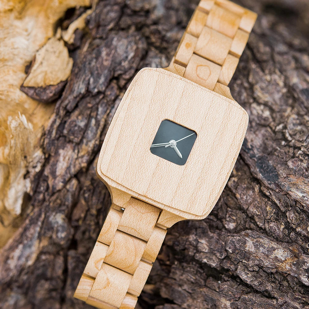 Orologio in liquidazione BOBOBIRD Design Orologio da polso al quarzo in legno per uomo Orologi dal buon rapporto qualità-prezzo Eco-regali Scatola misteriosa Invio casuale 