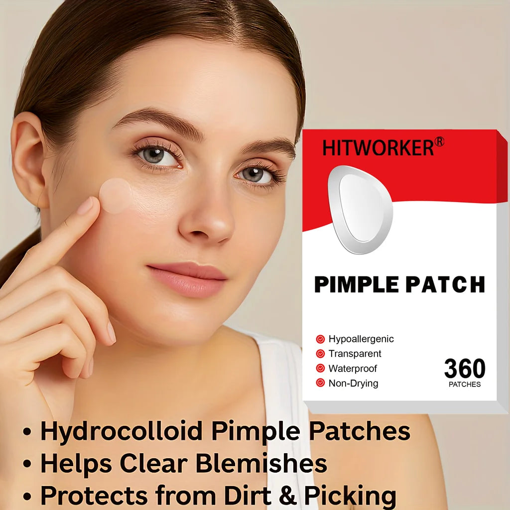 Cerotti per l'acne da 360 pezzi, coprono brufoli e acne, cerotti per brufoli e macchie, adesivi per il viso e la pelle 