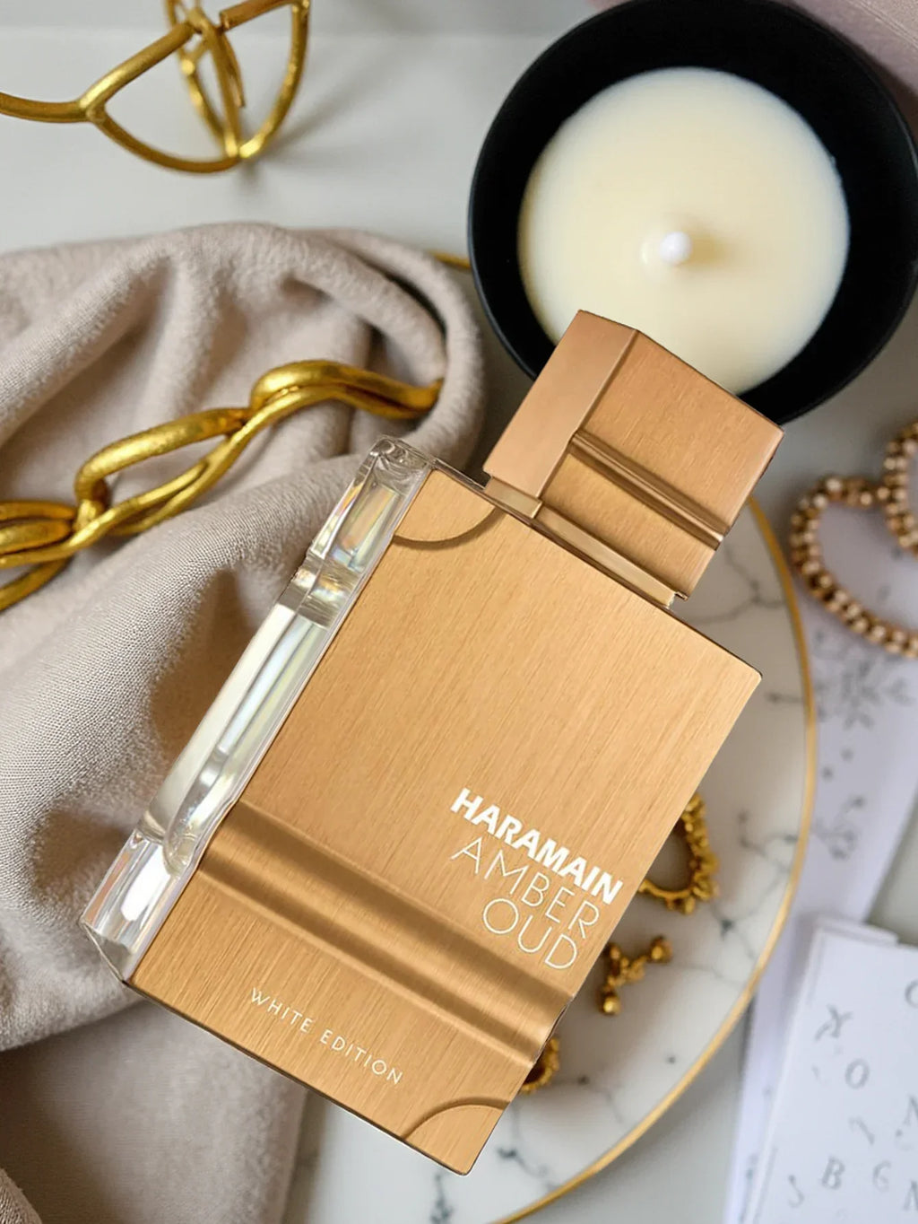 Al Haramain Amber Oud White Edition EDP 2,0 oz / 60 ml – Colonia fresca, legnosa, ambrata e di lunga durata, regalo di Natale ideale per gli uomini 