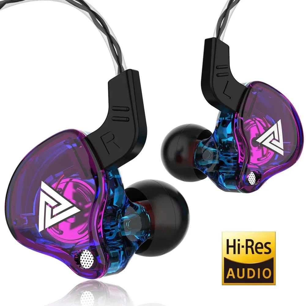 NUOVI auricolari cablati HiFi QKZ AK6 con driver in rame, cuffie sportive da corsa da 3,5 mm, auricolari stereo bassi, auricolari musicali in-ear con microfono 