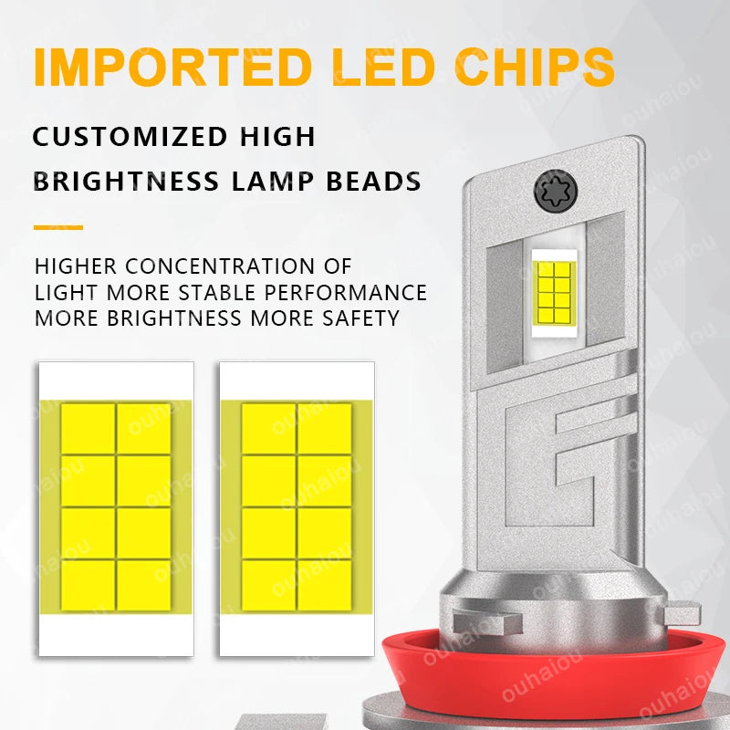2 pezzi H11 LED fari LED luci lampada frontale per auto lampadina LED fari con dissipatore di calore per TOYOTA Camry 2012-2019 