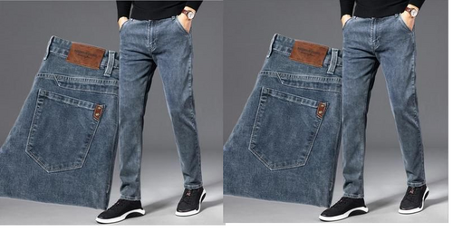 Jeans invernali caldi da uomo, confezione da 2, BLU 28