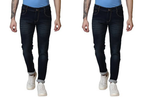 Jeans slim a vita media da uomo, confezione da 2, BLU SCURO, taglia 28