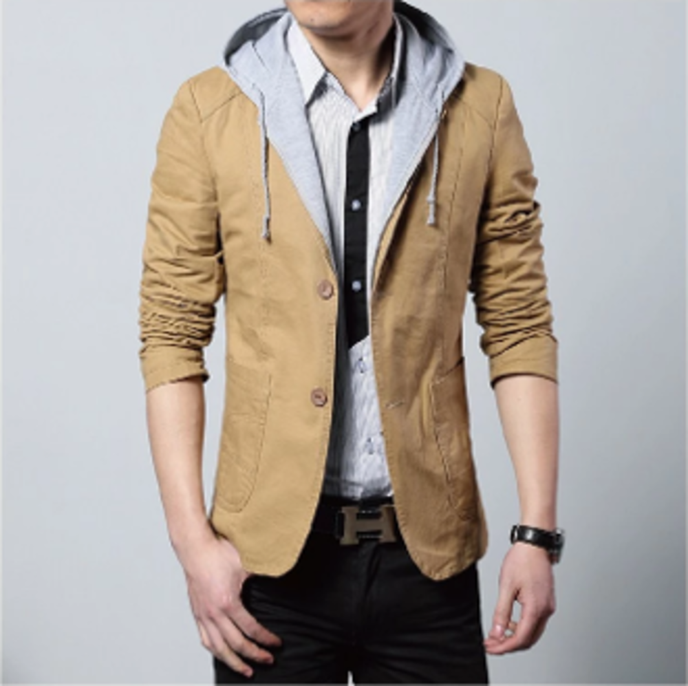 Blazer con cappuccio da uomo in stile street