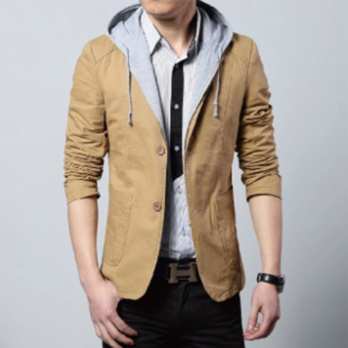 Blazer con cappuccio da uomo in stile street