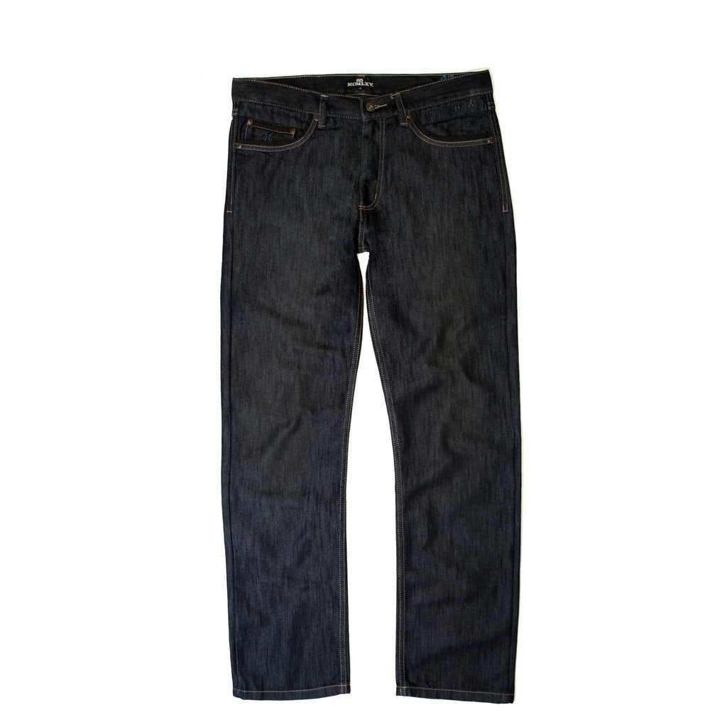 65 MCMLXV Jeans da uomo in denim premium lavaggio scuro