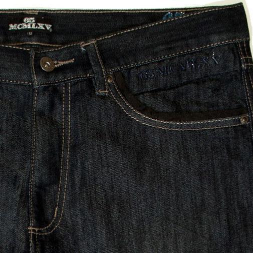 65 MCMLXV Jeans da uomo in denim premium lavaggio scuro