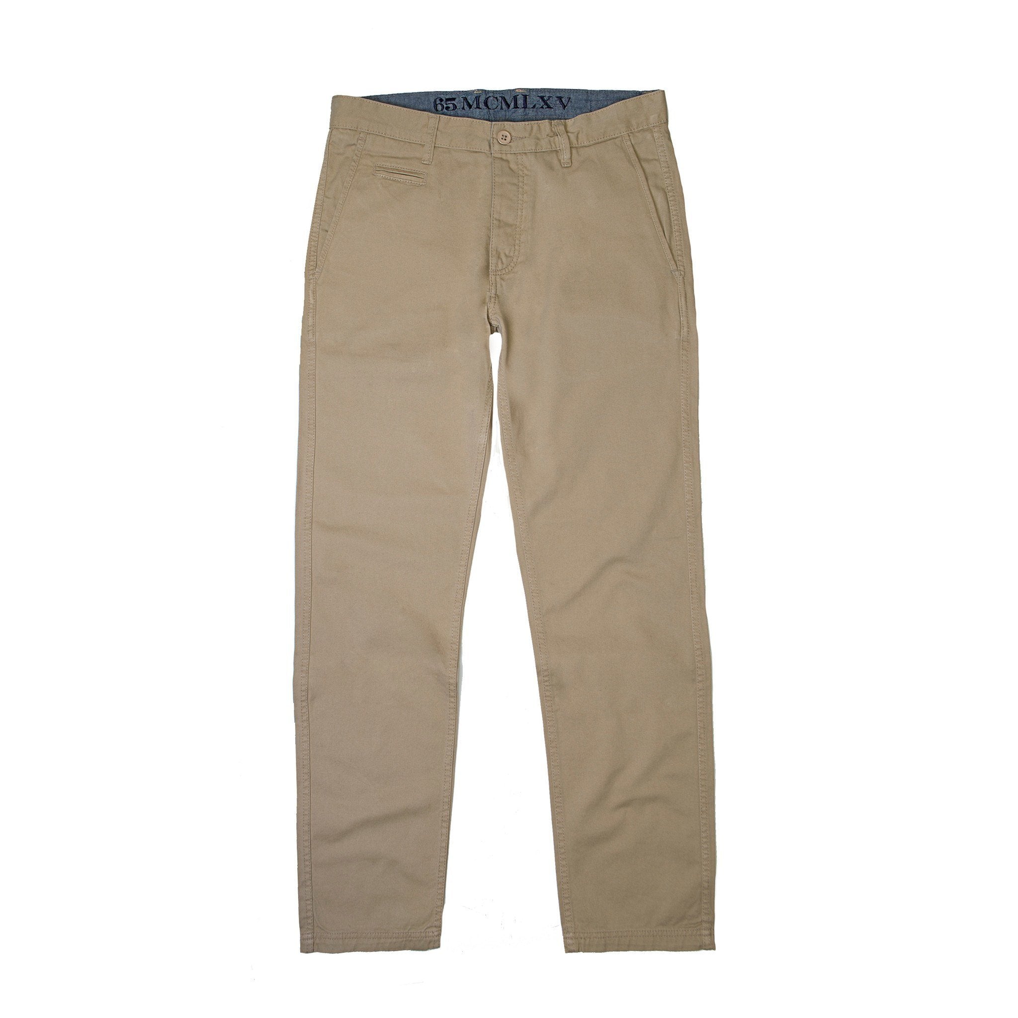 65 MCMLXV Pantaloni chino color cachi da uomo