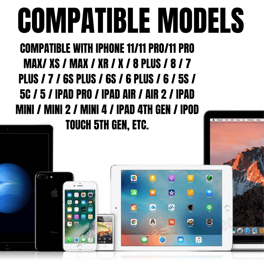 Confezione da 2 cavi per caricabatterie XL da 10 piedi compatibili con iPhone