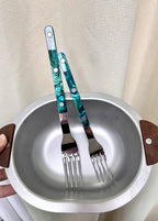 Set di 10 posate moderne ed eleganti in stile Terra - Posate in stile bistrot