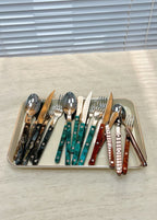 Set di 10 posate moderne ed eleganti in stile Terra - Posate in stile bistrot