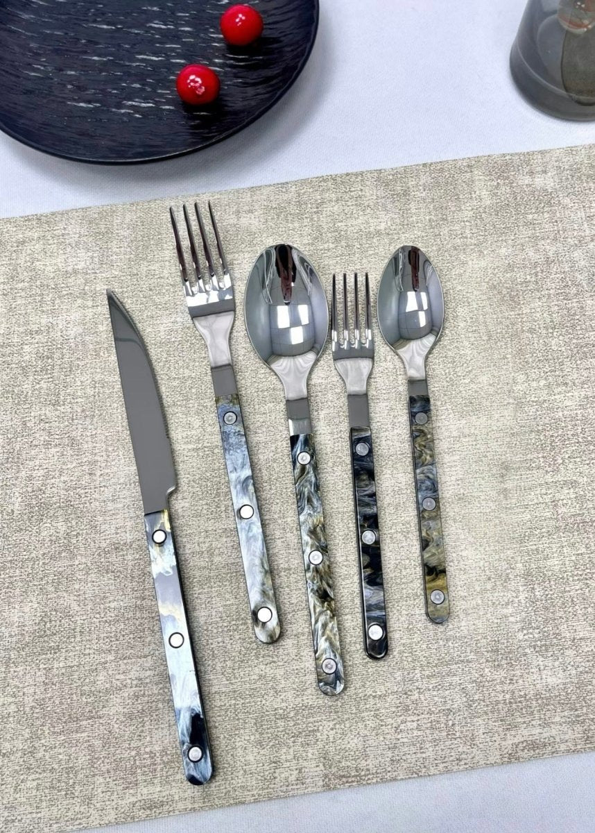 Set di 10 posate moderne ed eleganti in stile Terra - Posate in stile bistrot