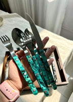 Set di 10 posate moderne ed eleganti in stile Terra - Posate in stile bistrot