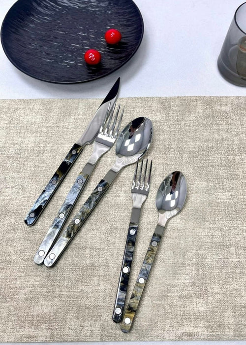 Set di 10 posate moderne ed eleganti in stile Terra - Posate in stile Bistrot