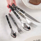 Set Of 10 Pcs Modern Elegant Terra Flatware - Bistrot Style Cutlery