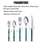 Set Of 10 Pcs Modern Elegant Terra Flatware - Bistrot Style Cutlery