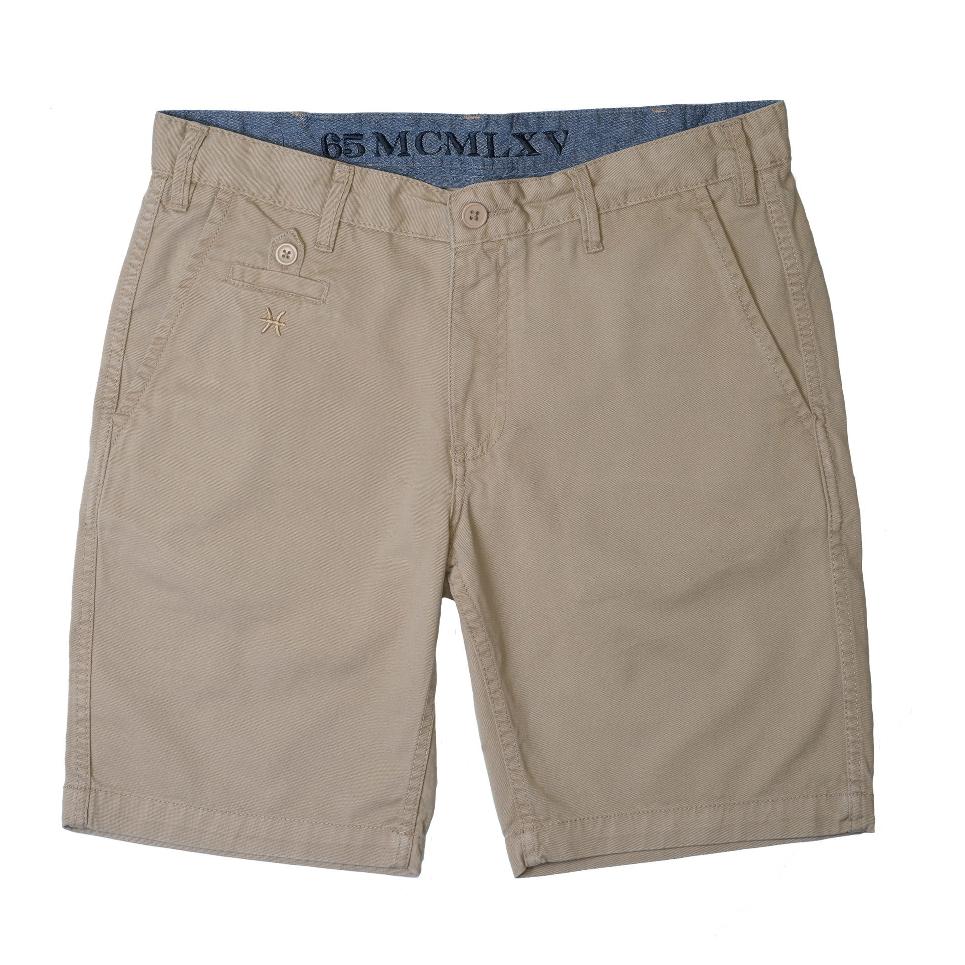 65 MCMLXV Pantaloncini chino color cachi da uomo