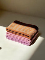 Asciugamano da bagno a righe retrò ultra morbido e assorbente - 100% cotone biologico