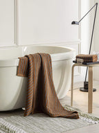 Asciugamano da bagno a righe retrò ultra morbido e assorbente - 100% cotone biologico